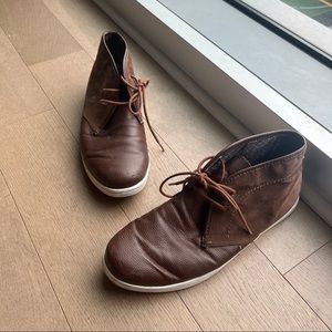 Men’s Brown Faux Leather & Suede Shoes
